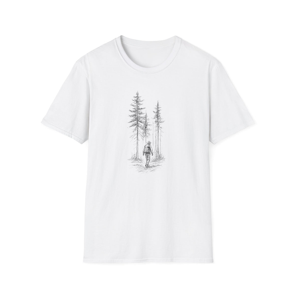 Hiker in Dark Forest T-Shirt